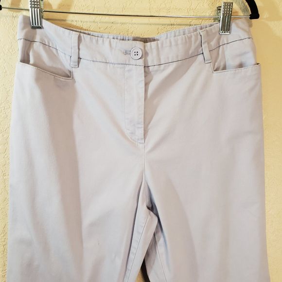 Talbots Cropped Chinos Light Blue Size 10 - Picture 2 of 8